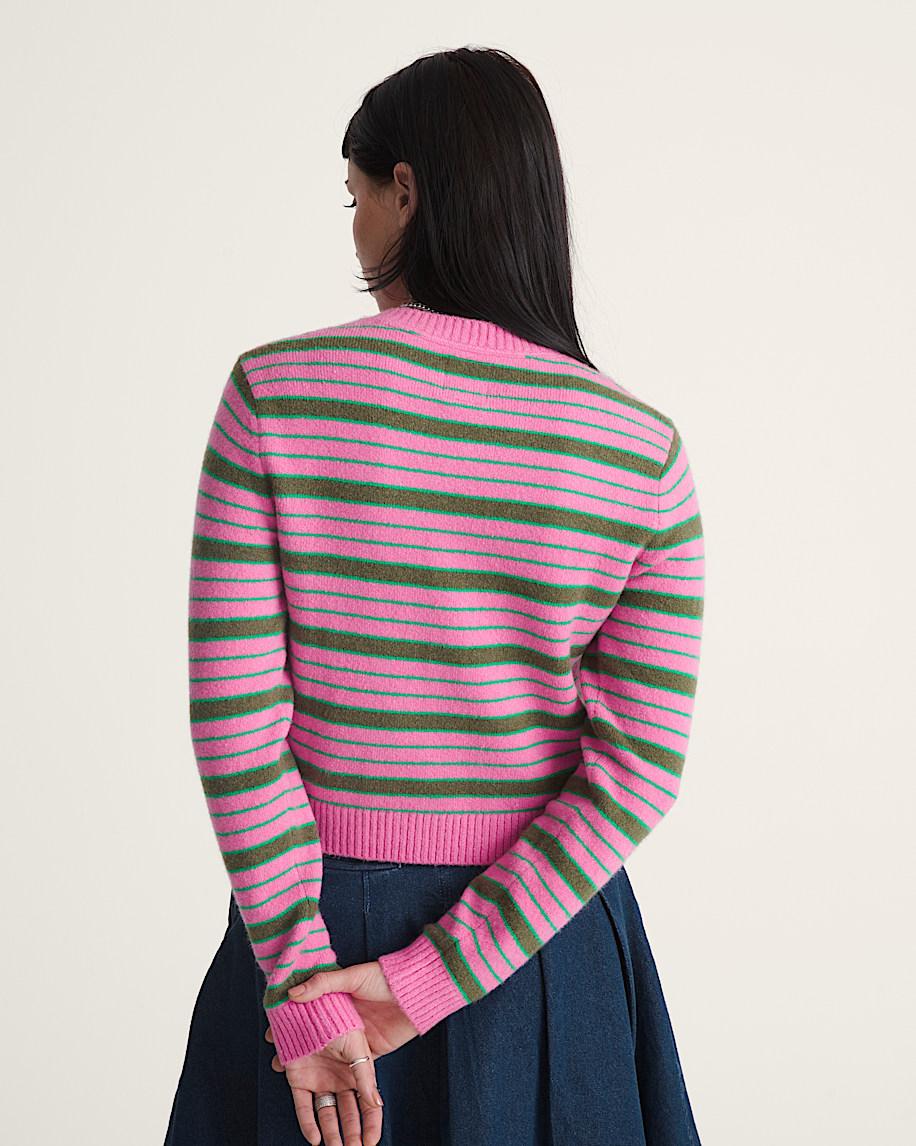 Taka Hayashi For Vault By Vans Dolly Stripe Cardigan Sweater Fizz Pink