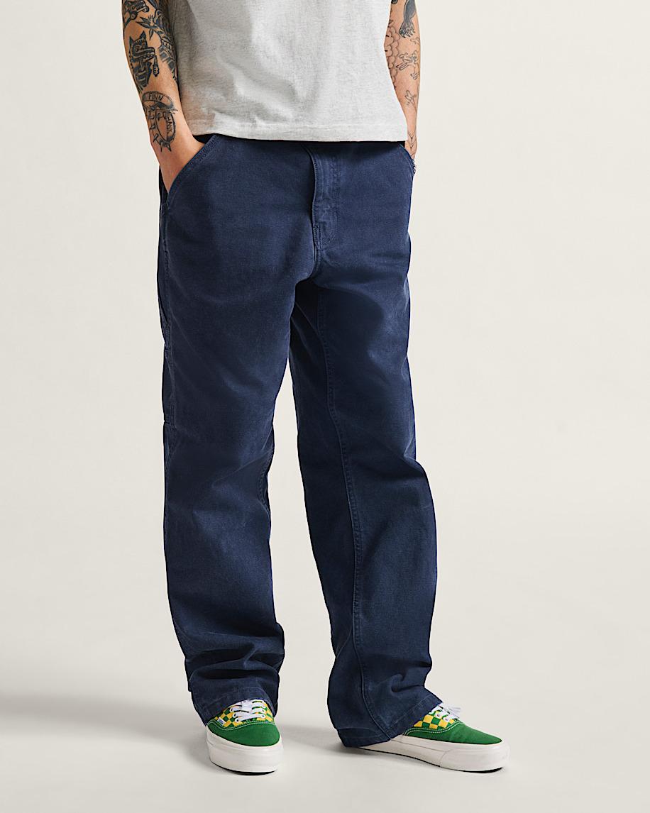 Taka Hayashi For Vault By Vans Drill Chore Carpenter Vintage Wash Pants Parisian Night Blue