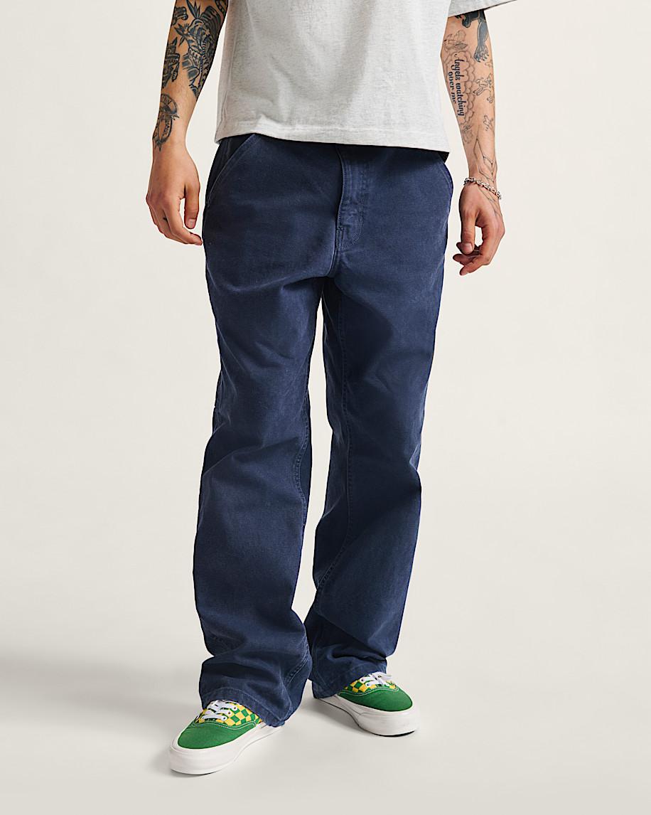 taka hayashi for vault by vans Drill Chore Carpenter Vintage Wash Pants Parisian Night Blue