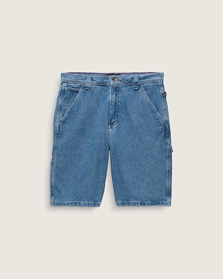 taka hayashi for vault by vans Drill Chore Loose Denim Shorts Stone Wash Blue