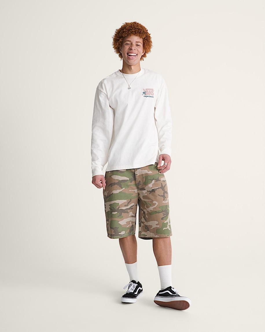 Taka Hayashi For Vault By Vans Drill Chore Loose Shorts Vintage Camo Green