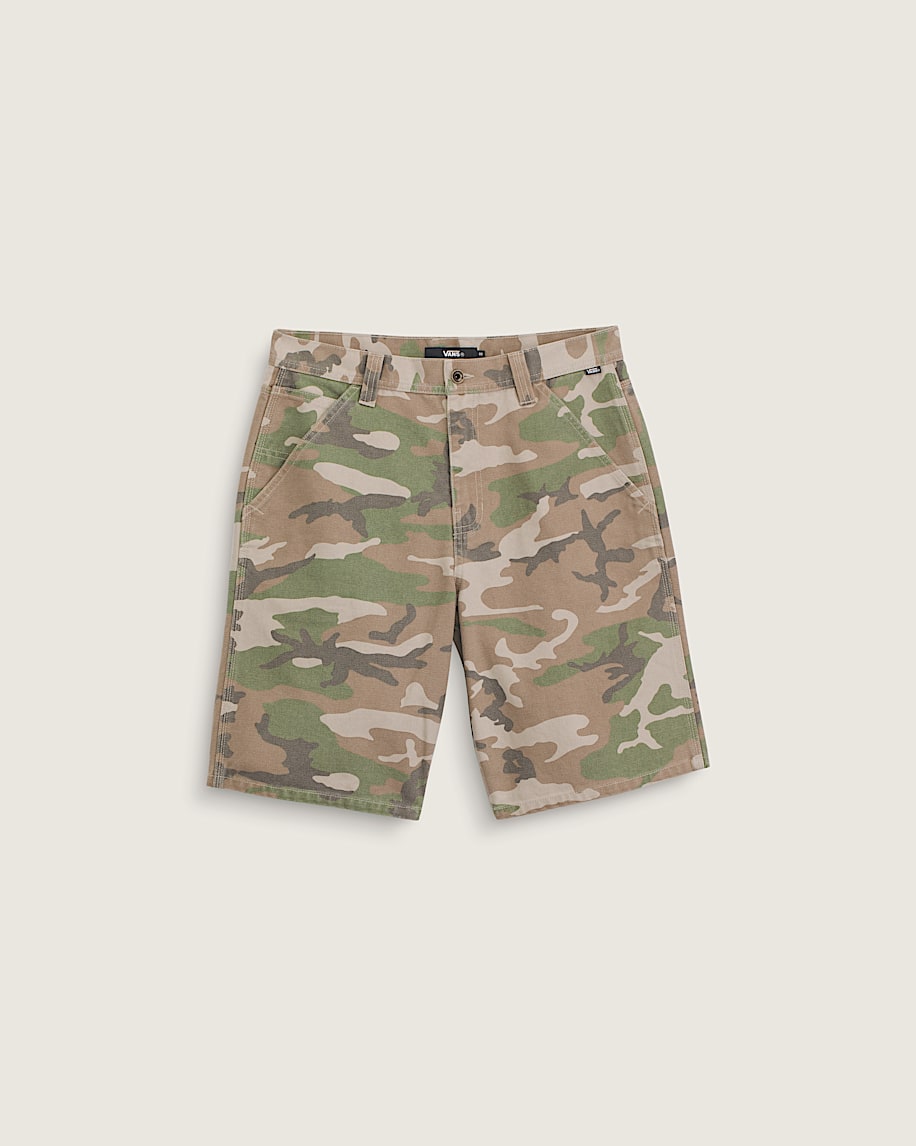 taka hayashi for vault by vans Drill Chore Loose Shorts Vintage Camo Green