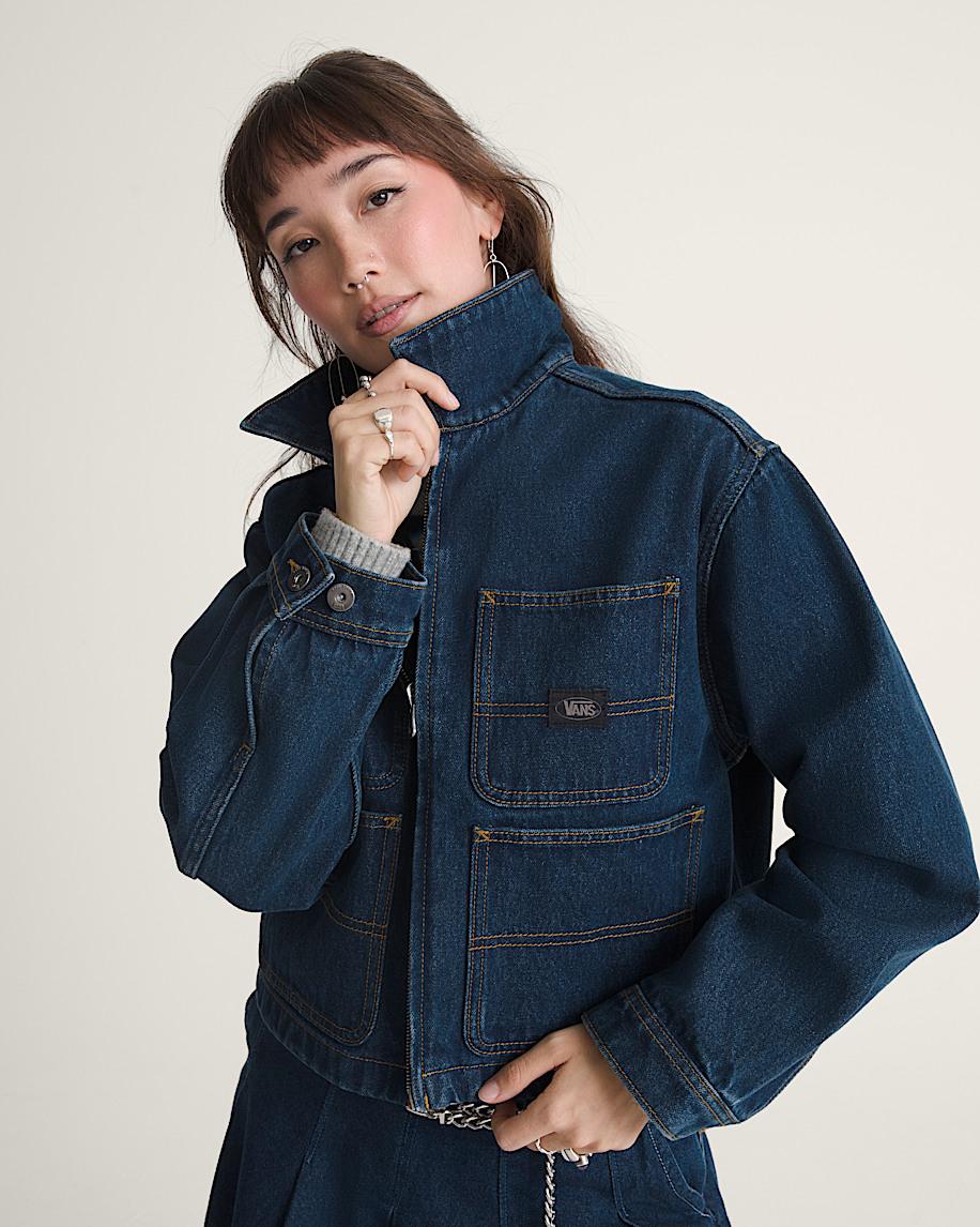 Taka Hayashi For Vault By Vans Emily Boxy Work Wear Jacket Dark Rise Black