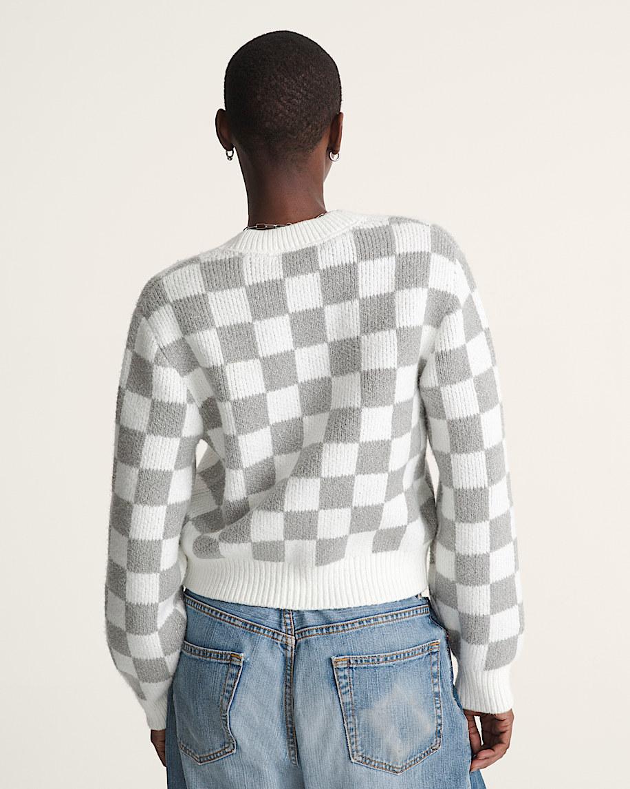 Taka Hayashi For Vault By Vans Evelyn Cardigan Sweater Checkerboard White