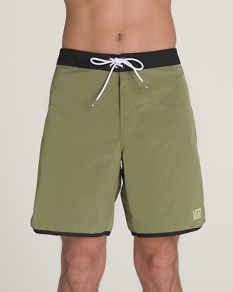Taka Hayashi For Vault By Vans Everride Scalloped 18'' Boardshorts Loden Green Black
