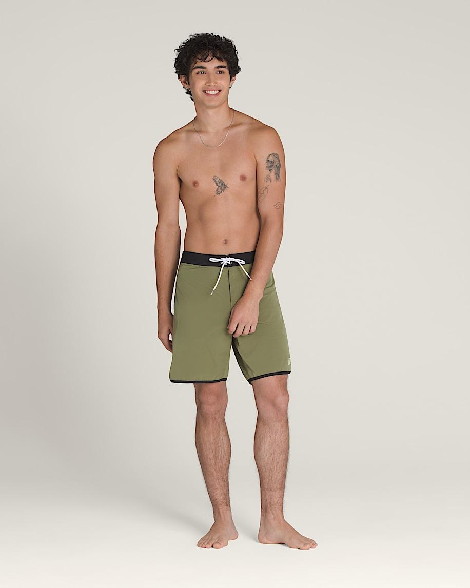 Taka Hayashi For Vault By Vans Everride Scalloped 18'' Boardshorts Loden Green Black