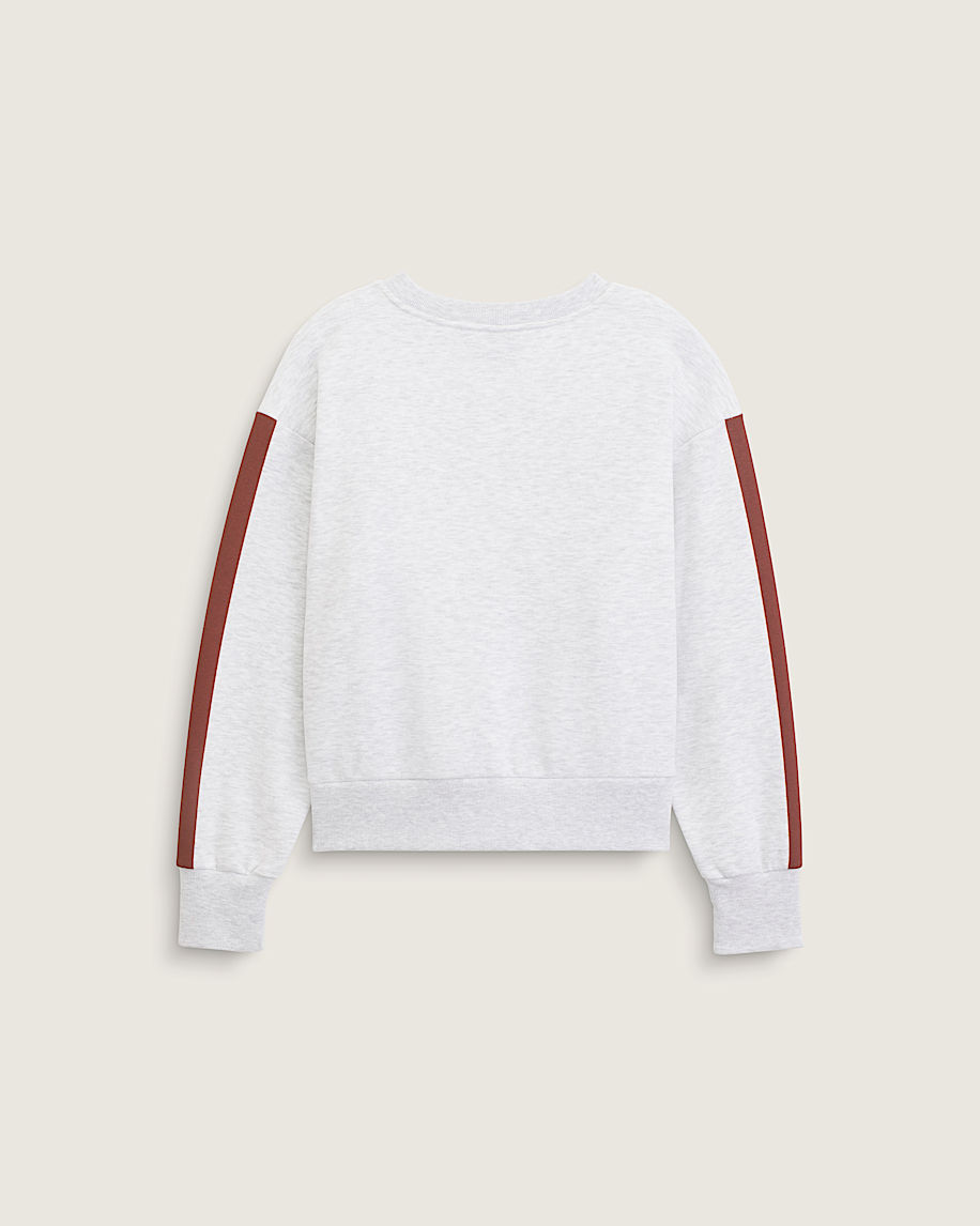 Taka Hayashi For Vault By Vans Faster Crew Sweatshirt Heather White Port Royal Red