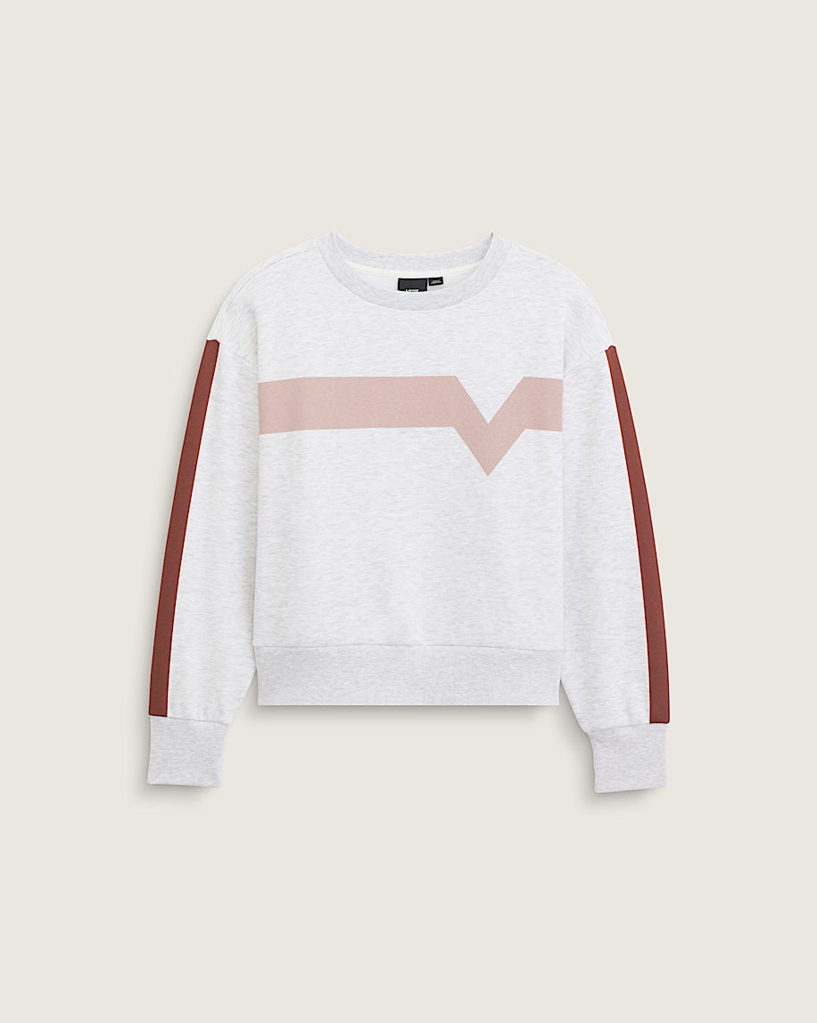taka hayashi for vault by vans Faster Crew Sweatshirt Heather White Port Royal Red