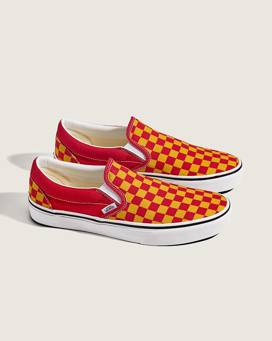 Taka Hayashi For Vault By Vans Game Day Classic Slip-On Checkerboard Shoe Checkerboard Red Gold