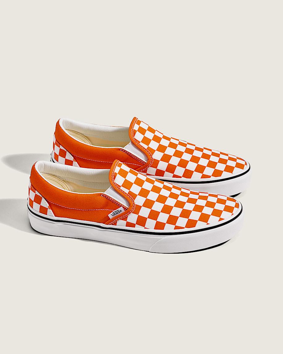 Taka Hayashi For Vault By Vans Game Day Classic Slip-On Checkerboard Shoe Checkerboard Orange True White