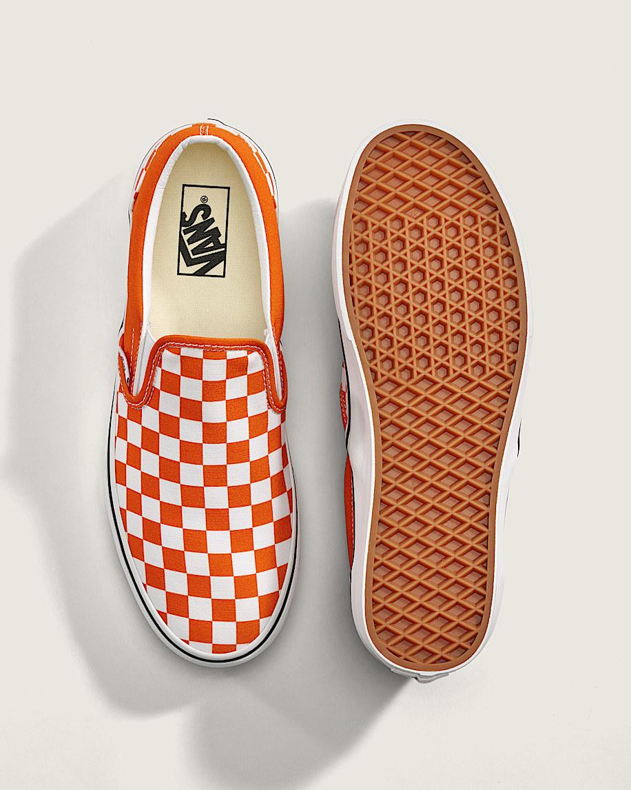 Taka Hayashi For Vault By Vans Game Day Classic Slip-On Checkerboard Shoe Checkerboard Orange True White