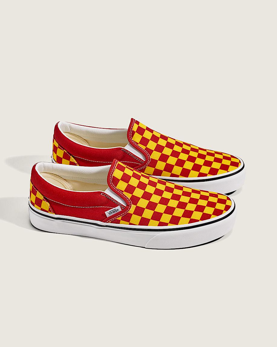 Taka Hayashi For Vault By Vans Game Day Classic Slip-On Checkerboard Shoe Checkerboard Yellow Red