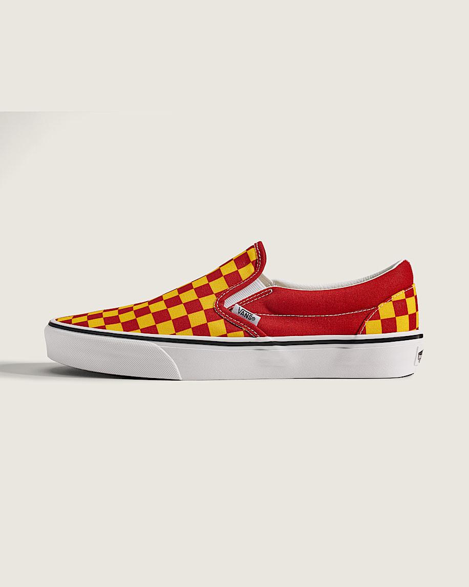 taka hayashi for vault by vans Game Day Classic Slip-On Checkerboard Shoe Checkerboard Yellow Red