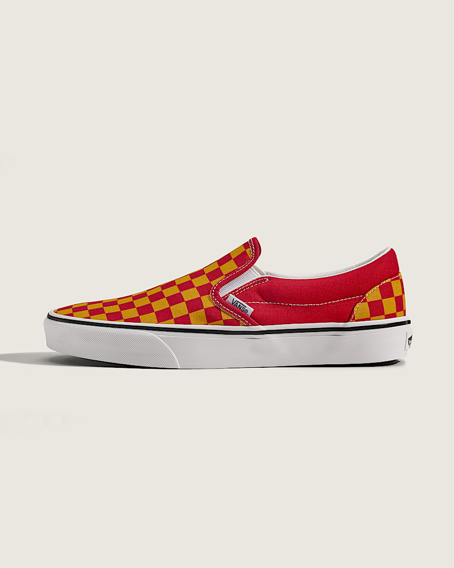 taka hayashi for vault by vans Game Day Classic Slip-On Checkerboard Shoe Checkerboard Red Gold