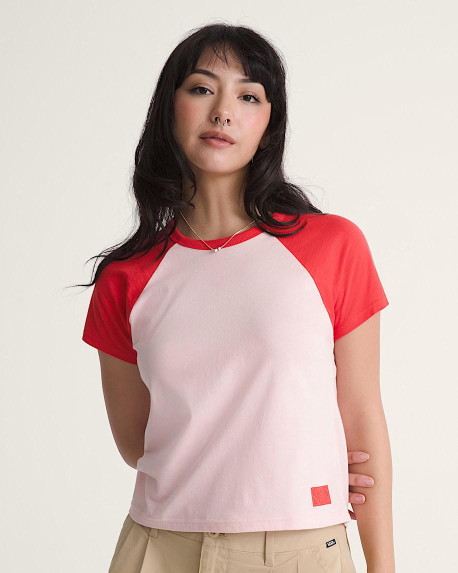 Vans Gracie Raglan T-Shirt Coral Blush Pink