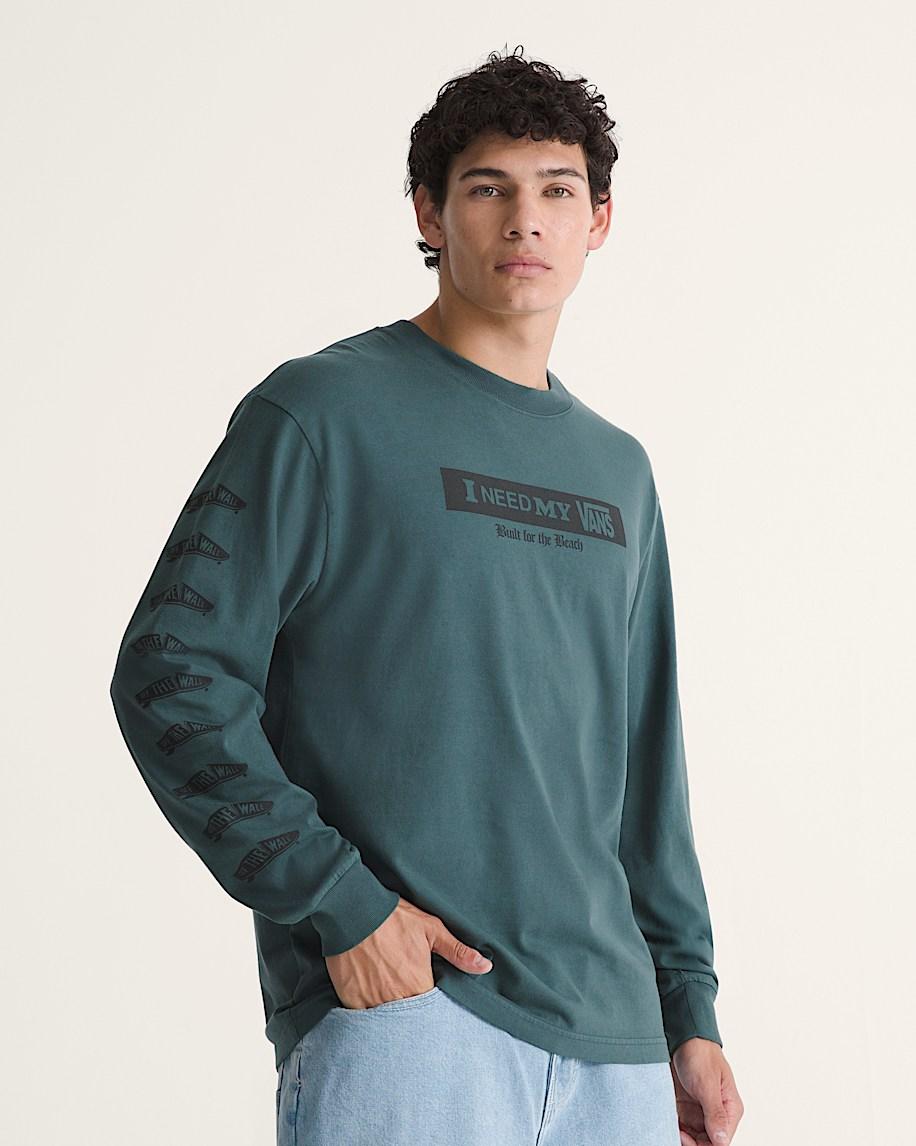 Taka Hayashi For Vault By Vans I Need My Long Sleeve T-Shirt Mossy Olive Green
