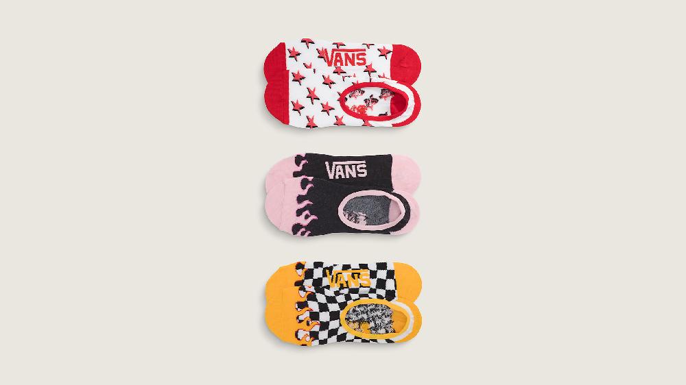 taka hayashi for vault by vans Jacquard Ticker Canoodle Socks 3-Pack Racing Red