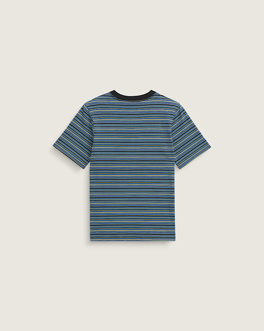 Taka Hayashi For Vault By Vans Kids Cameron Stripe Knit Shirt Black True Blue