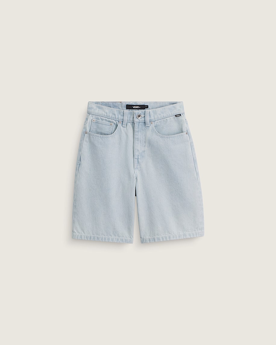 taka hayashi for vault by vans Kids Check-5 Baggy Denim Shorts Ice Blue