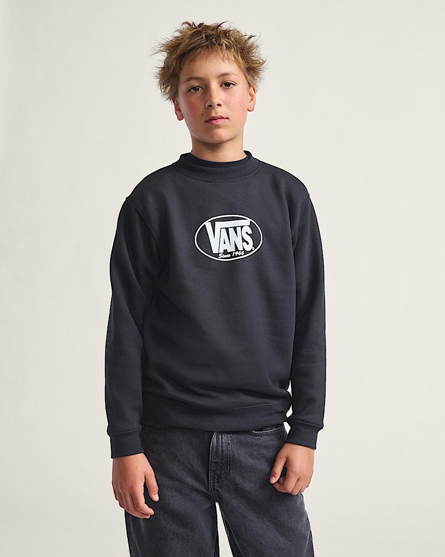 Taka Hayashi For Vault By Vans Kids Classic Oval Crew Sweatshirt Black