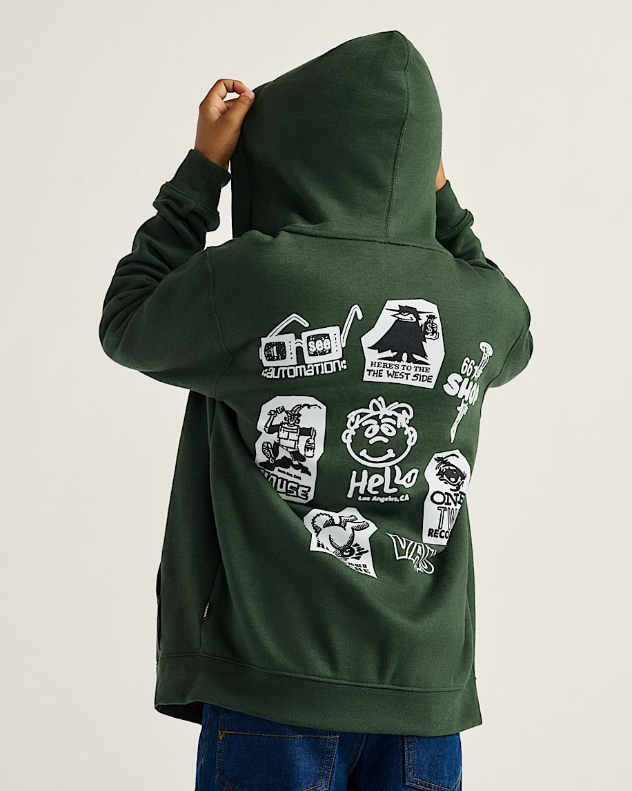 Taka Hayashi For Vault By Vans Kids Classified Zip Hoodie Dried Kelp Green