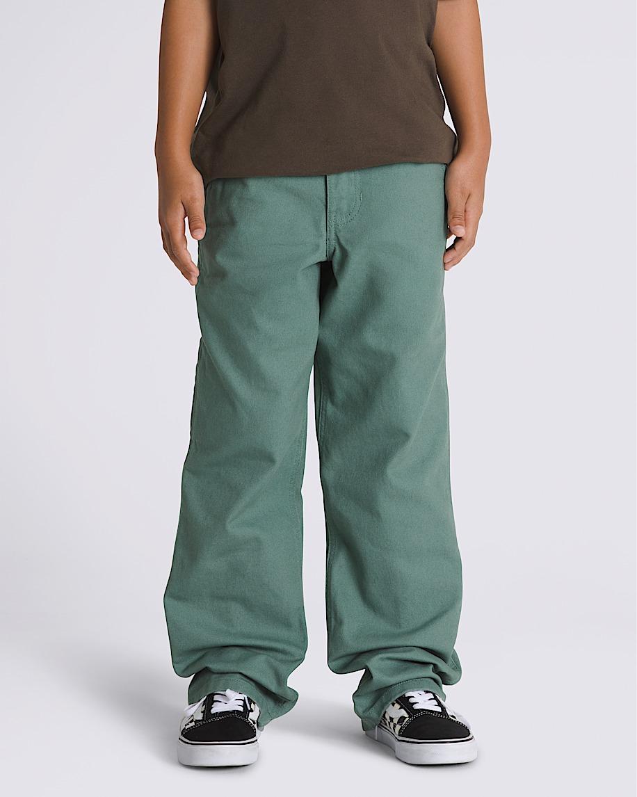 Taka Hayashi For Vault By Vans Kids Drill Chore Carpenter Pants Dark Forest Green