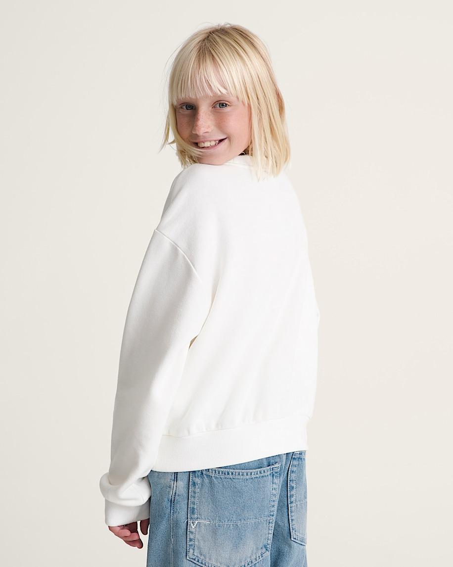 Taka Hayashi For Vault By Vans Kids Flow Field Crew Sweatshirt Marshmallow White