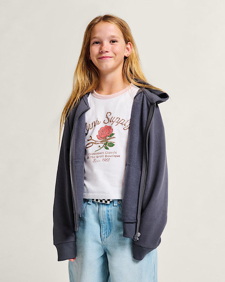 Taka Hayashi For Vault By Vans Kids Greatest Hits Zip Hoodie Asphalt Grey