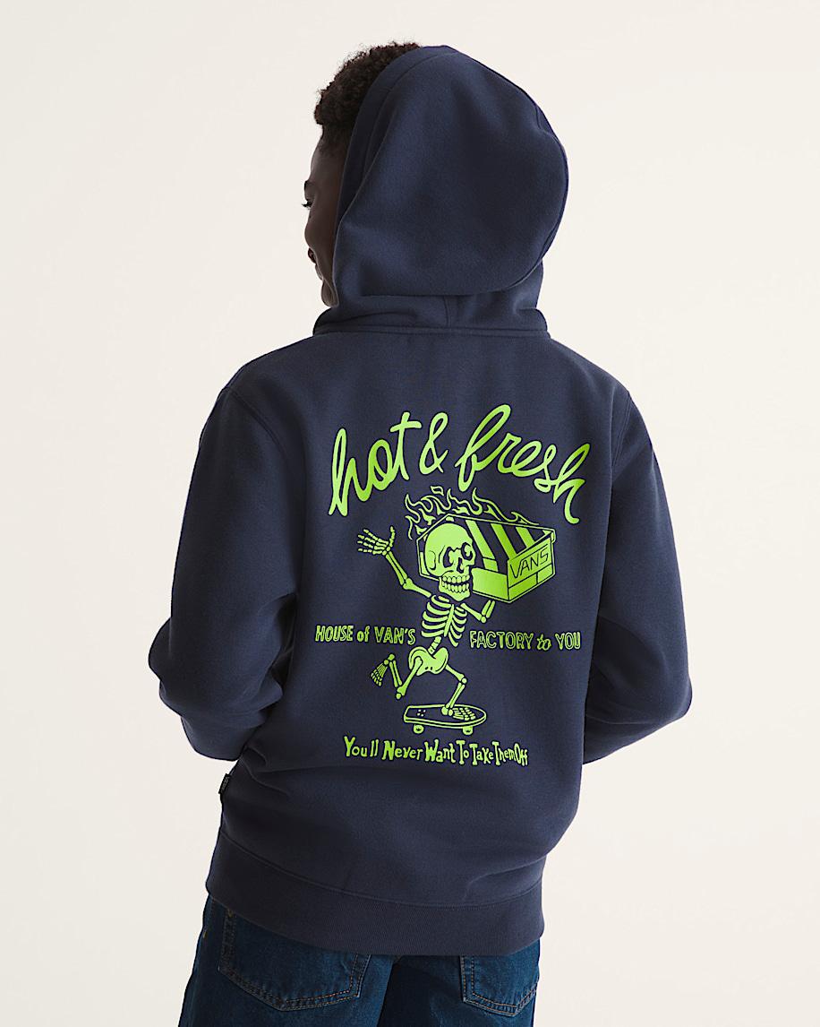 Taka Hayashi For Vault By Vans Kids Hot And Fresh Full Zip Sweatshirt Parisian Night Blue