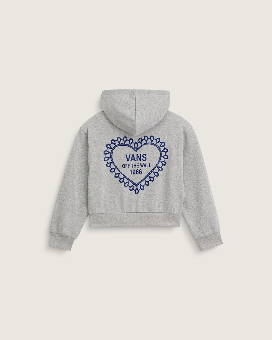 Taka Hayashi For Vault By Vans Kids Lacey Daze Retro Zip Hoodie Cement Heather Grey