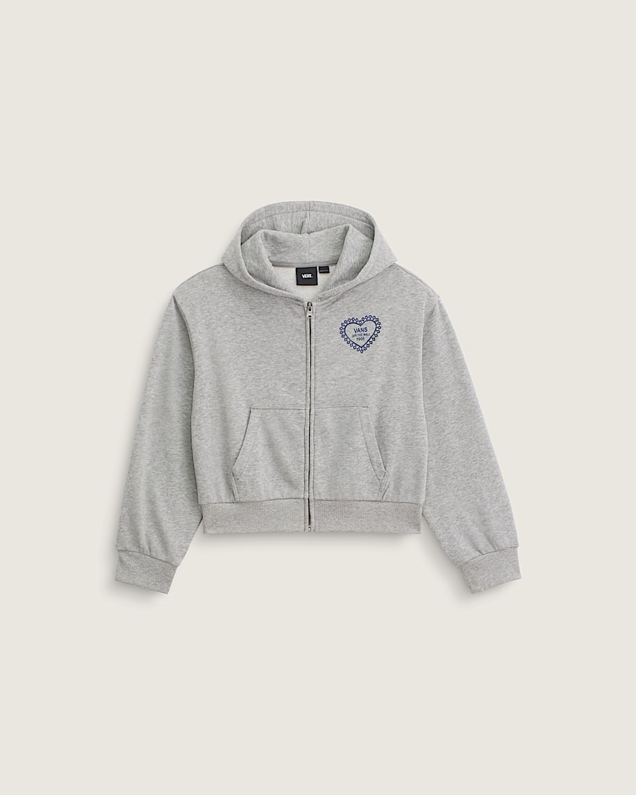 taka hayashi for vault by vans Kids Lacey Daze Retro Zip Hoodie Cement Heather Grey