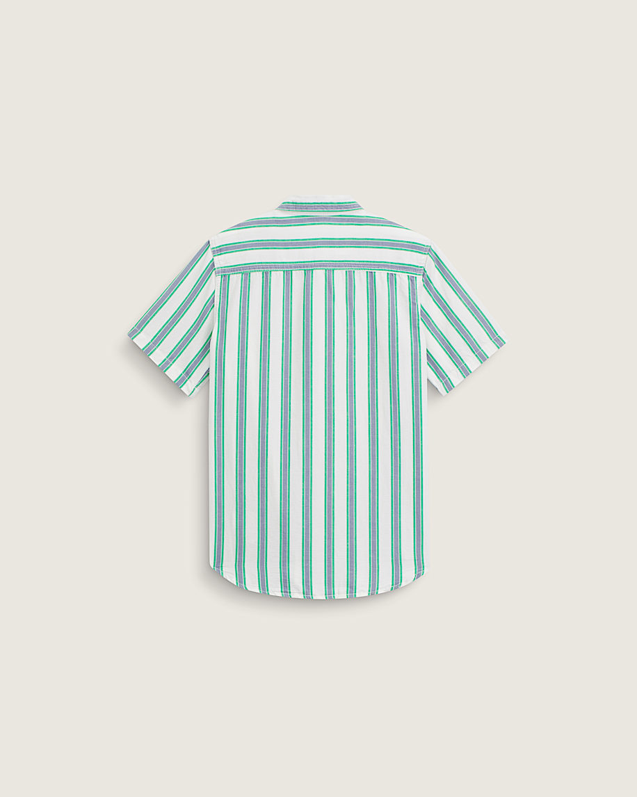 Taka Hayashi For Vault By Vans Kids Lawson Stripe Shirt White Vivid Verdant Green