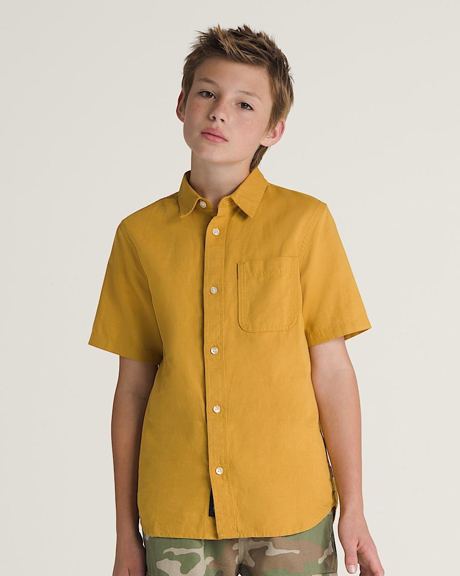 Taka Hayashi For Vault By Vans Kids Lawson Woven Shirt Harvest Gold Yellow