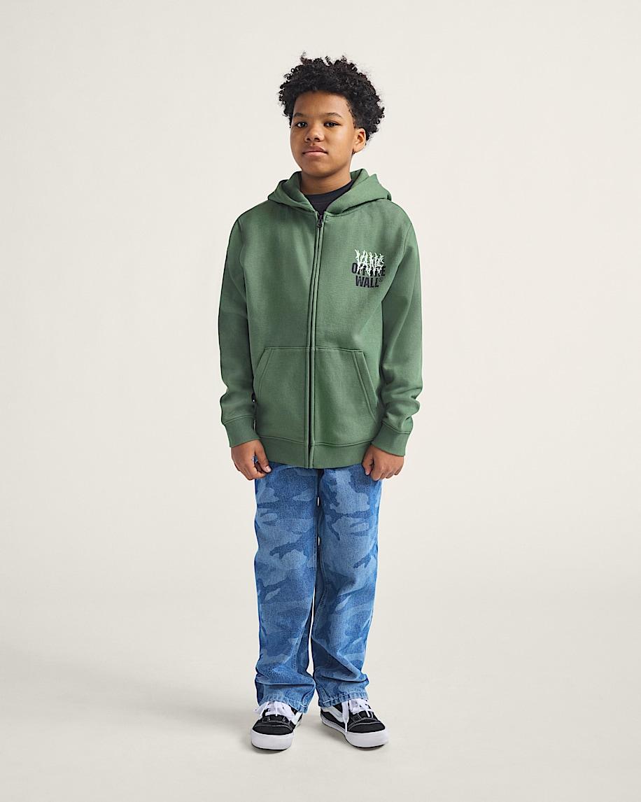 Taka Hayashi For Vault By Vans Kids Metal Wall Zip Hoodie Pine Forest Green