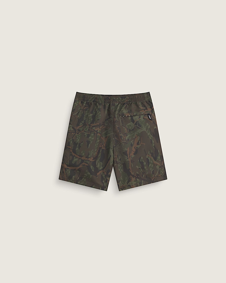 Taka Hayashi For Vault By Vans Kids Primary II Printed Elastic Boardshorts Obsidian Fern Green