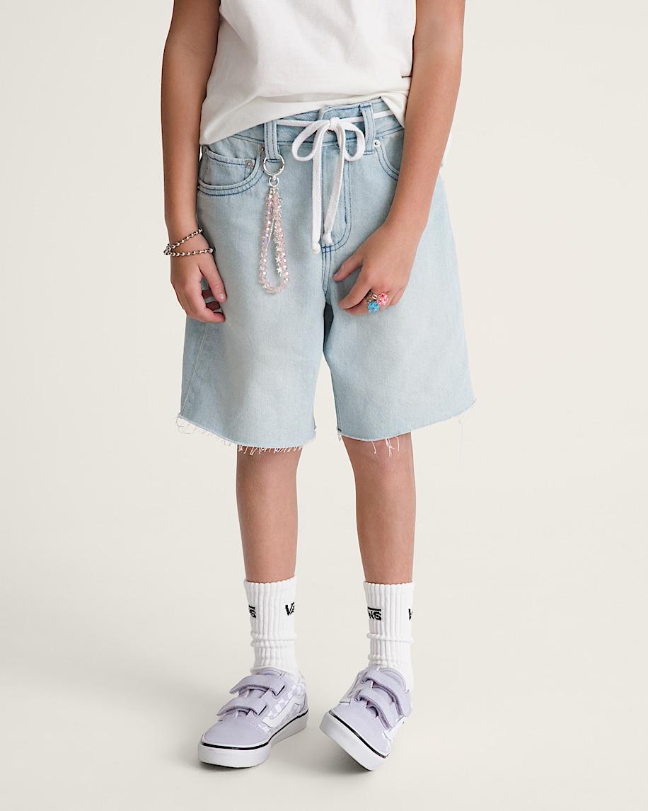 Taka Hayashi For Vault By Vans Kids Sirelle Cut-Off Jorts Light Stonewash Blue