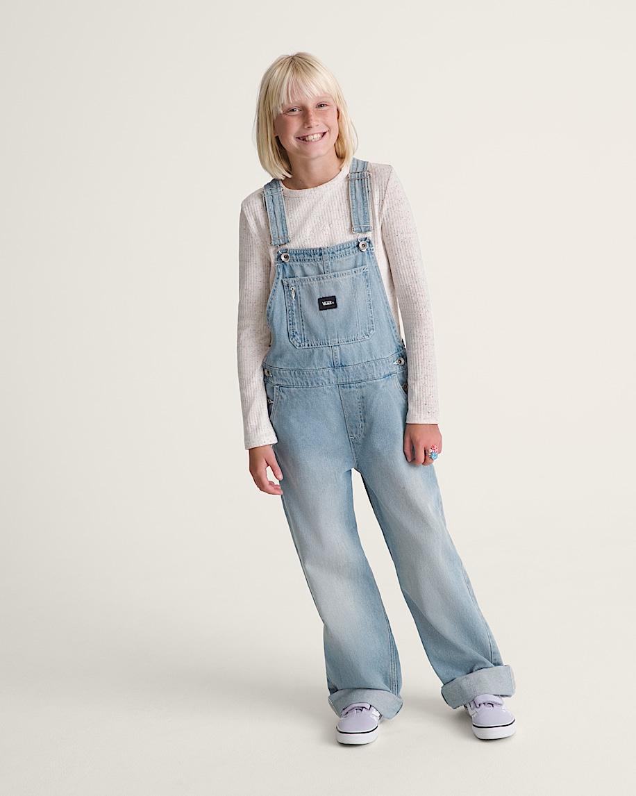 Taka Hayashi For Vault By Vans Kids Sirelle Denim Overalls Stonewash Blue