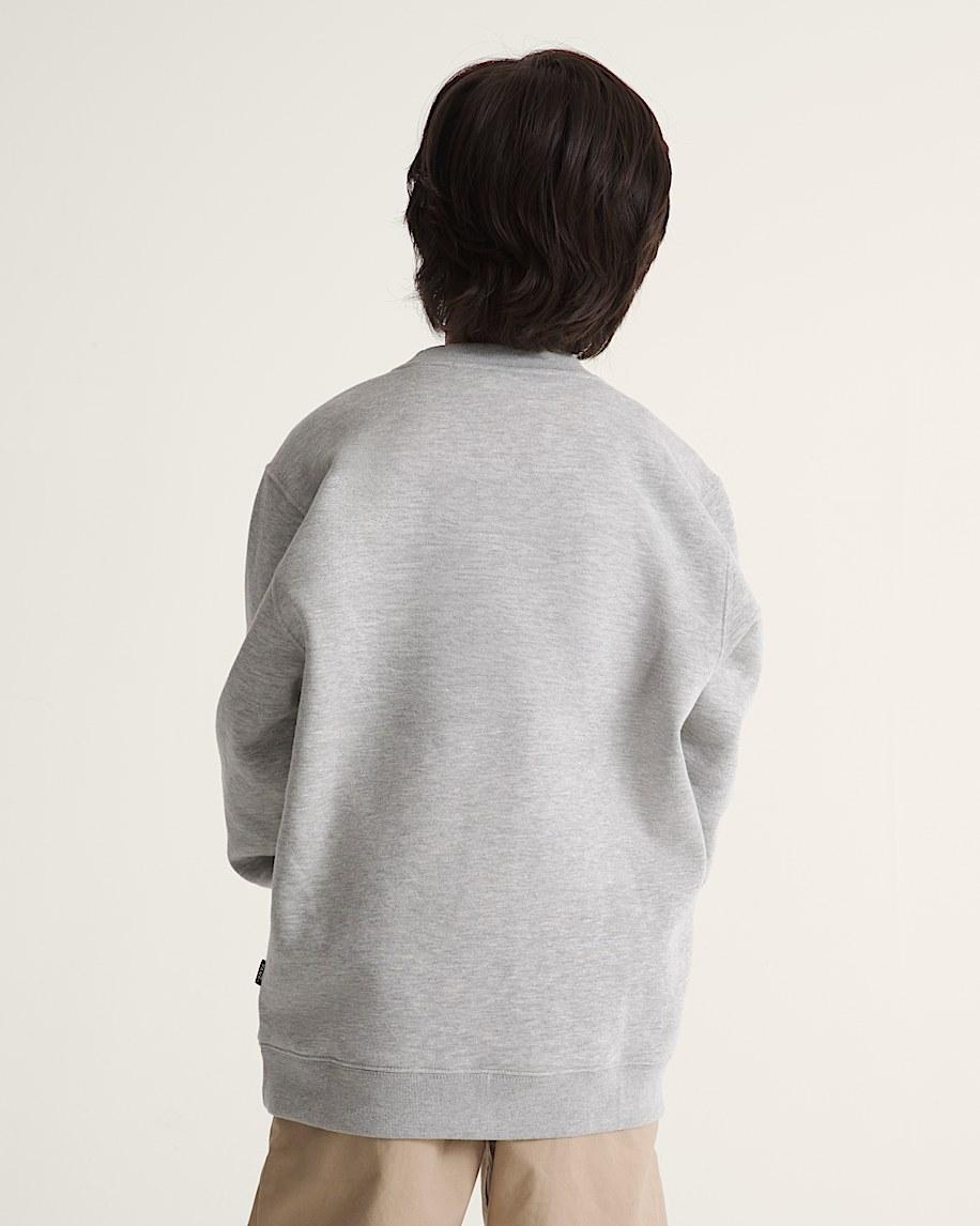 Taka Hayashi For Vault By Vans Kids Stretch Logo Crew Sweatshirt Cement Heather Grey