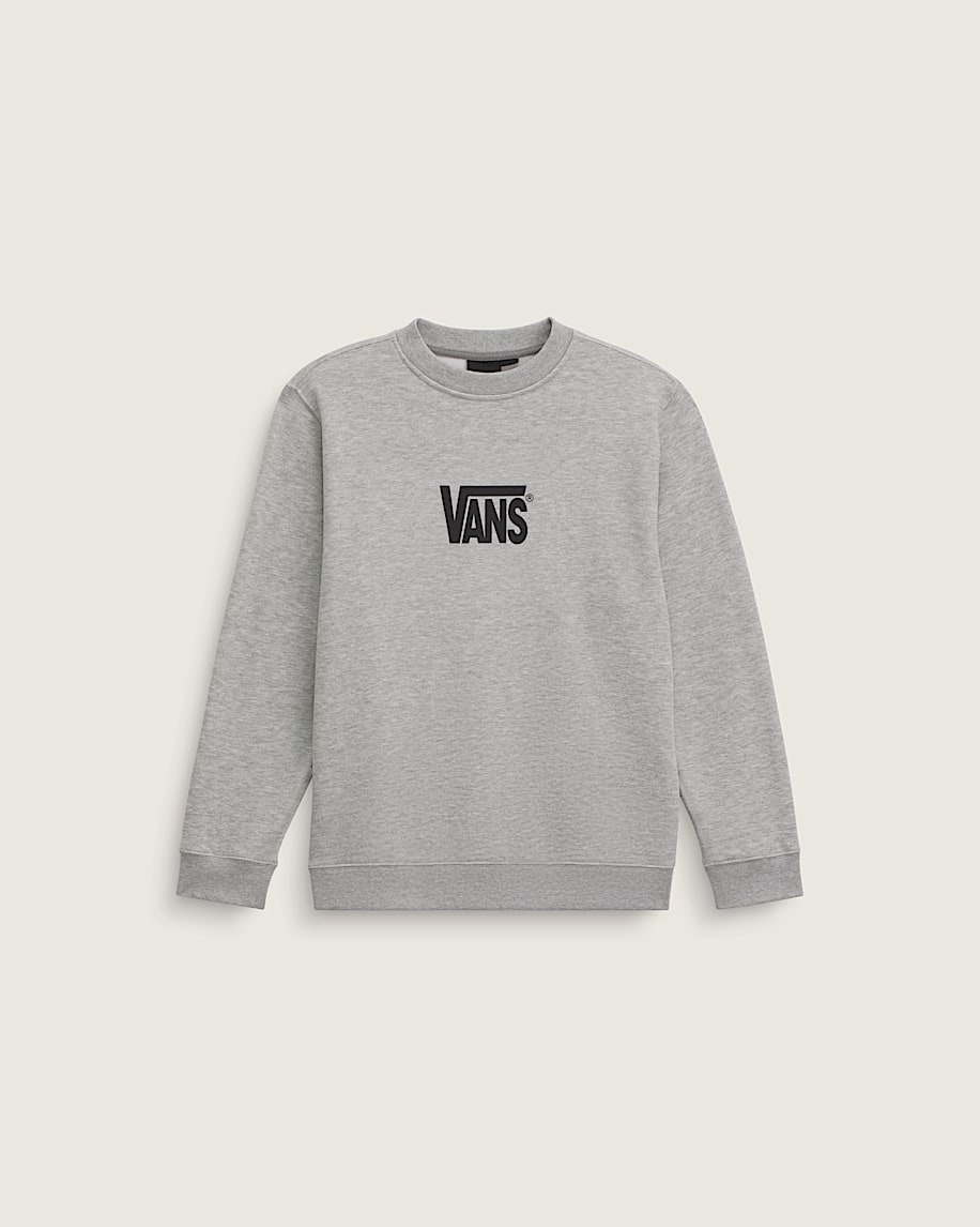 taka hayashi for vault by vans Kids Stretch Logo Crew Sweatshirt Cement Heather Grey