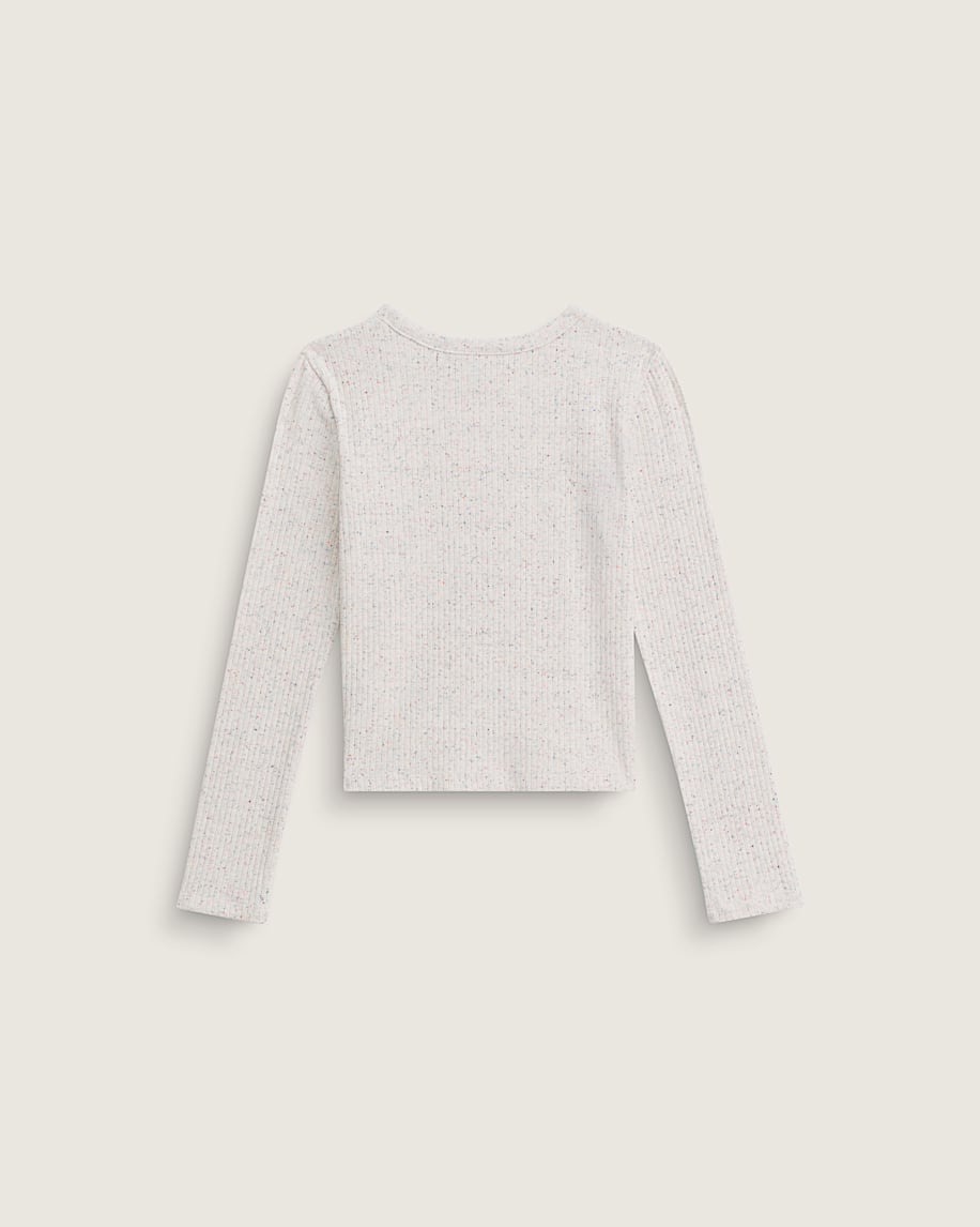 Taka Hayashi For Vault By Vans Kids Teri Confetti Rib Long Sleeve Shirt Marshmallow White