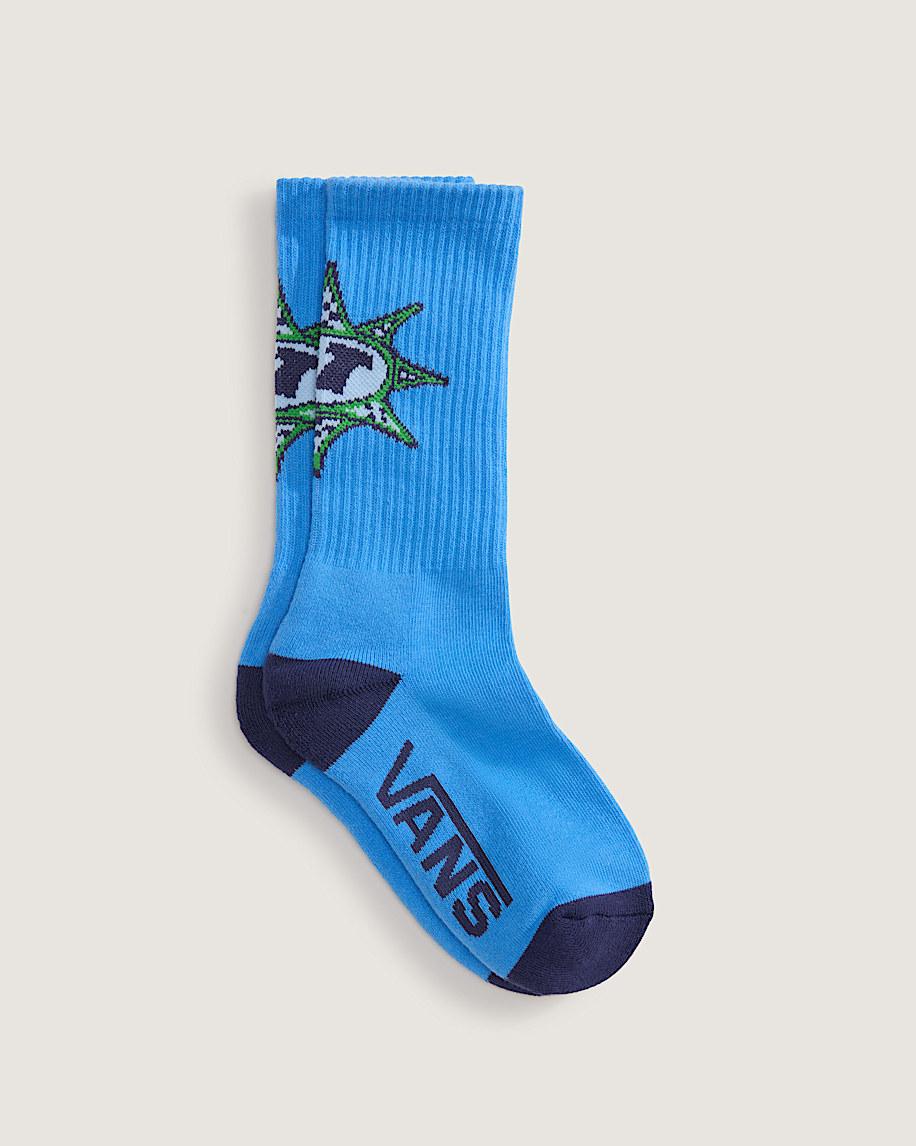 Taka Hayashi For Vault By Vans Kids Ticker Crew Socks Tranquil Blue