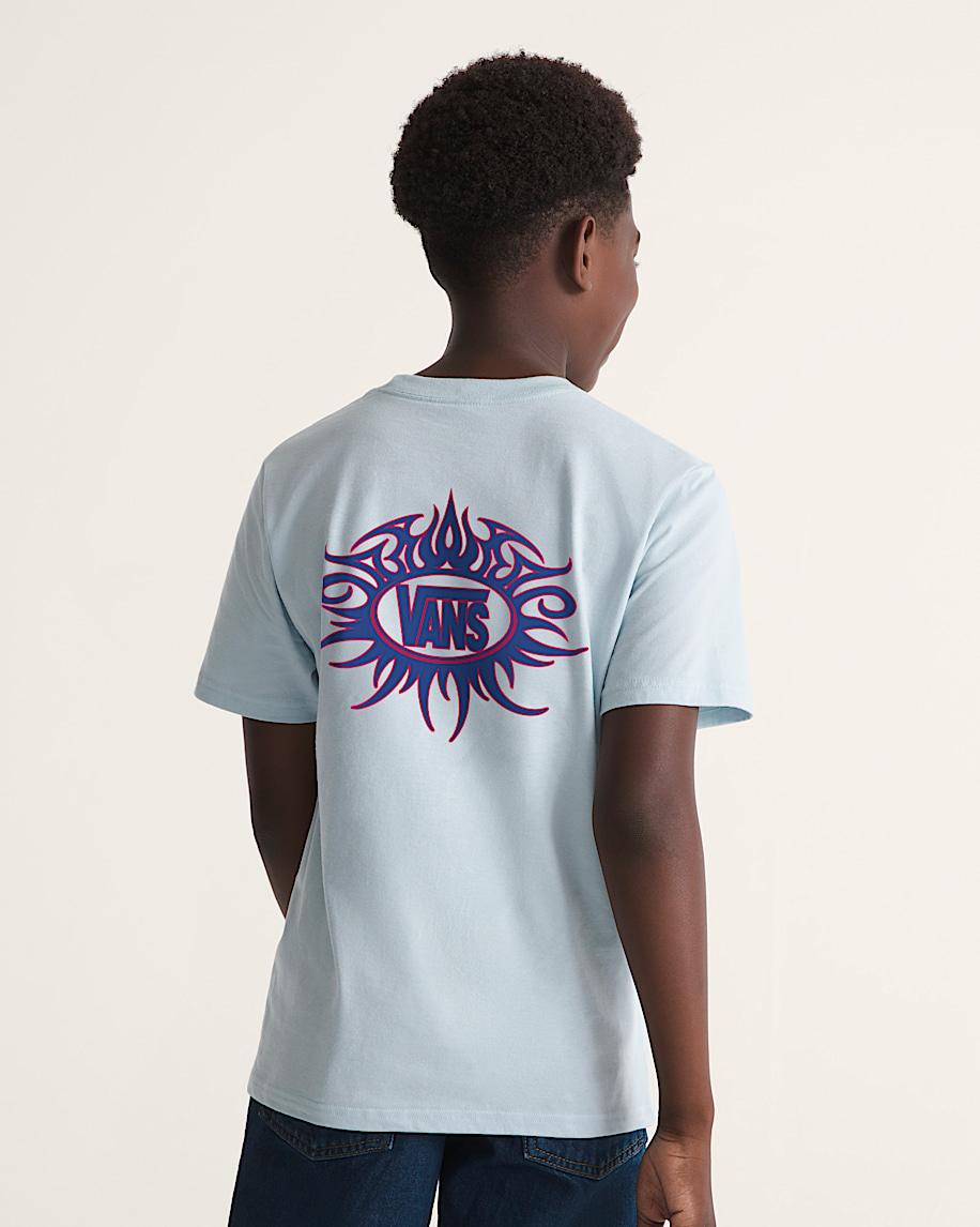 Taka Hayashi For Vault By Vans Kids Torched Logo T-Shirt Dawn Mist Blue