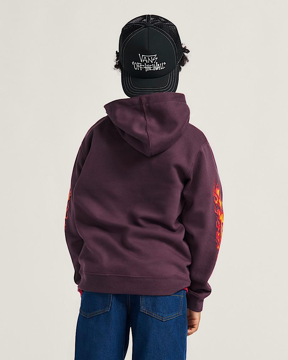 Taka Hayashi For Vault By Vans Kids Vans Inferno Pullover Hoodie Dark Port Red