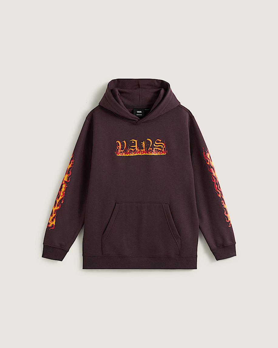 taka hayashi for vault by vans Kids Vans Inferno Pullover Hoodie Dark Port Red