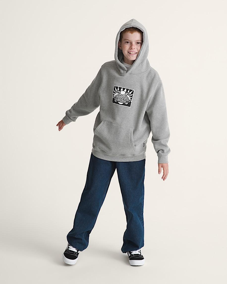 Taka Hayashi For Vault By Vans Kids Vans Mouf Pullover Hoodie Cement Heather Grey