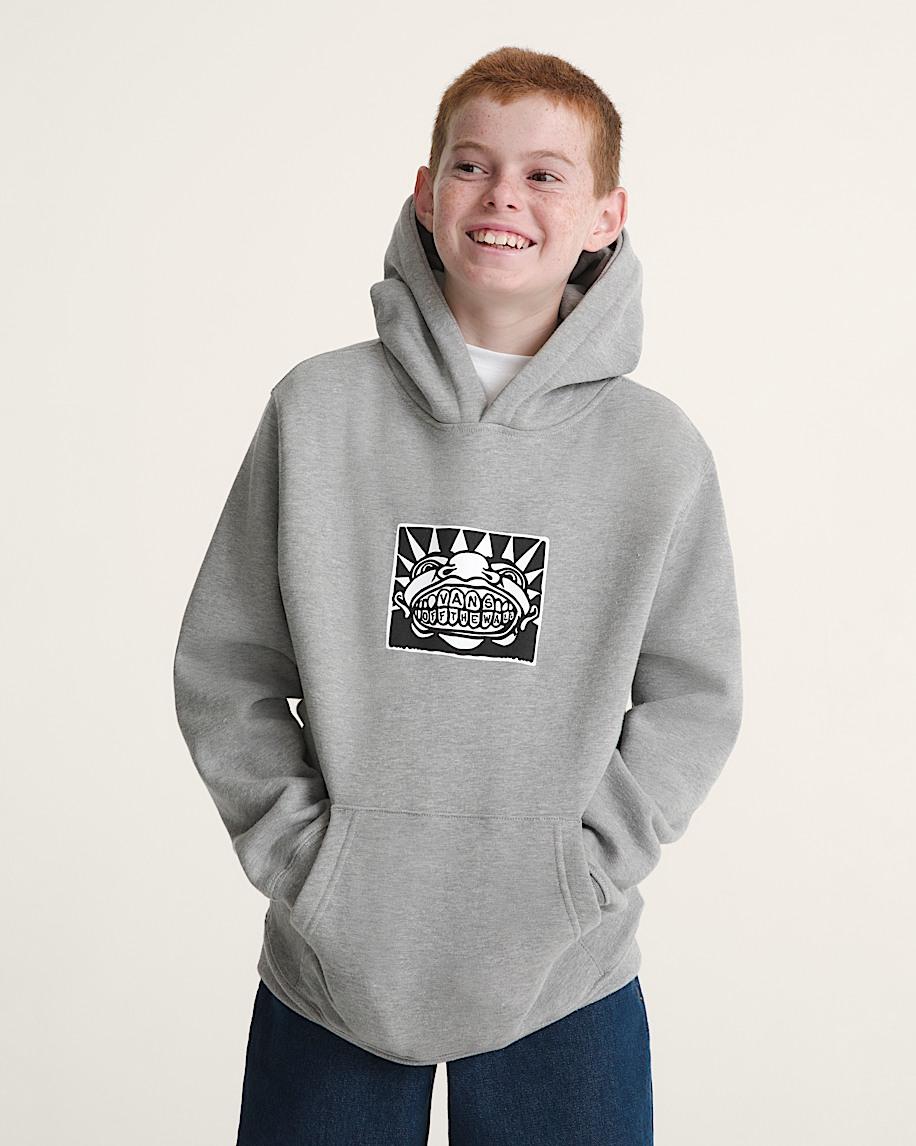 taka hayashi for vault by vans Kids Vans Mouf Pullover Hoodie Cement Heather Grey