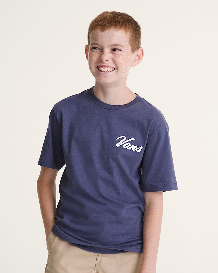 Taka Hayashi For Vault By Vans Kids Vans Repair Shop T-Shirt Deep Twilight Blue