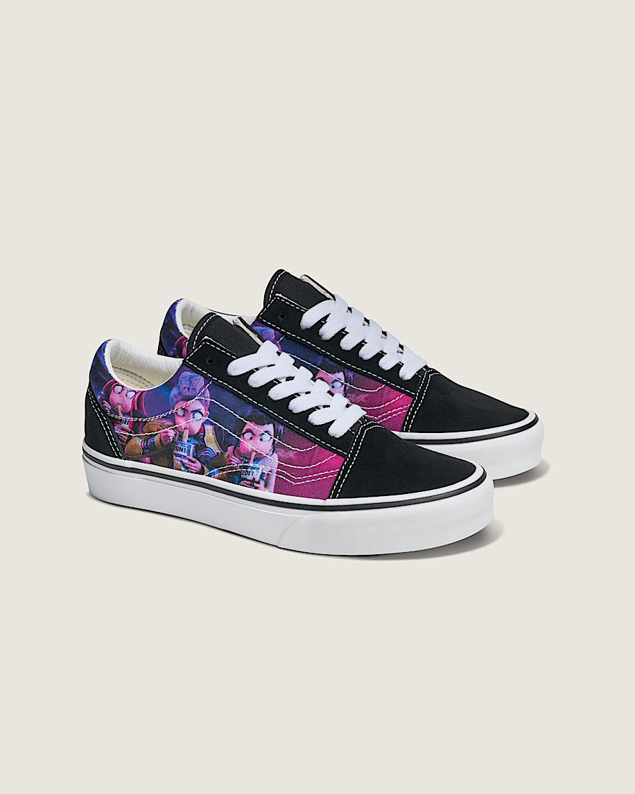 Taka Hayashi For Vault By Vans KPop Demon Hunters X Vans Big Kids Old Skool Shoe Kpop Demon Hunters Black Purple
