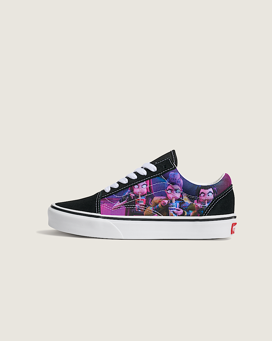 taka hayashi for vault by vans KPop Demon Hunters x Vans Big Kids Old Skool Shoe Kpop Demon Hunters Black Purple