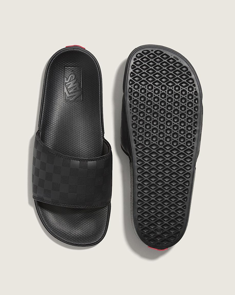 Taka Hayashi For Vault By Vans La Costa Checkerboard Slide Checkerboard Black Black